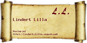 Lindert Lilla névjegykártya